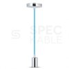 Lampa dekoracyjna wisząca oprawka chrom + przewód niebieski dł:1000mm E27 max 60W IP20 V-TAC VT-7338-BL
