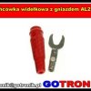 Końcówka widełkowa z gniazdem AL2325 czerwona