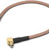 Coaxial cable, MCX plug (angled) to MCX plug (angled), 50 Ω, RG-316/U, grommet black, 152.4 mm, 65502110515301