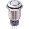 Zip Switch LAS2GQF-11ZE/B/12V/S/P 16mm IP67 Vandal Resist Switch SPDT Blue LED