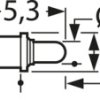 Charge and battery contact, round head, Ø 2 mm, pitch 2.54 mm, L 5.3 mm, TK53B.05.1,30.C.50.A