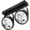 Lampa Sufitowa Kinkiet Leon 2X Es111 Ruchomy Czarny