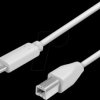 CU0161 USB 2.0 Type-C cable, C/M to USB-B/M, grey, 2 m