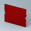 Front plate, PC, (W x H) 49 x 42 mm, red/transparent, B6602480