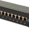 Patch panel, LSA, (W x H x D) 482 x 44 x 109 mm, black, DN-91512S