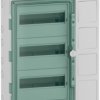 Small distributor, 3x12 HP, (H x W x D) 610 x 448 x 160 mm, IP65/IK09, polymer, light gray, 13440