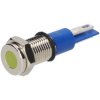 R-TECH 657027 Panel Indicator 8mm Flat 24V Yel Nickel Brass