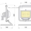 B-5P 150W czarny R7s Brilum 0006 IP44