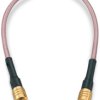 Coaxial cable, MCX plug (straight) to MCX plug (straight), 50 Ω, RG-178/U, grommet black, 152.4 mm, 65506506515304