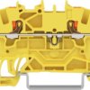 4-wire feed-through terminal, spring-clamp connection, 0.25-2.5 mm², 1 pole, 17.5 A, 8 kV, yellow, 2201-1406
