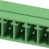 Pin header, 5 pole, pitch 3.5 mm, angled, green, 1731701