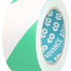 Taśma ostrzegawcza szerokość 50mm Zielony/biały Taśma do wyznaczania ciągów komunikacyjnych Advance Tapes +60°C PVC
