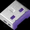 UL03P2PL Port lock, USB type A, 100 pieces, purple