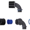 Łącznik do kanałów kablowych Flexicon gwint M40 42mm Kolanko 90° Nylon 66 IP66, IP67, IP68, IP69 Czarny, szary
