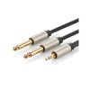 Złącze Jack wt.3,5st - 2xJack wt.6,3 mono UGREEN 1m / AV126 / 136236