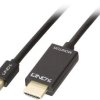 Kabel DisplayPort LINDY LINDY Mini DisplayPort/HDMI 4K30 1m 36926, Mini DisplayPort do HDMI-A, 1.00 m