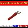 Końcówka widełkowa na banan AL2645 czerwona
