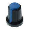 Gałka do potencjometru 6x15x17mm niebiesko-czarna