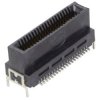 PCB connector, 20 pole, pitch 0.8 mm, straight, black, 15030202401333