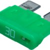 Automotive flat fuse, 30 A, 32 V, green, (L x W x H) 19.1 x 5.1 x 18.8 mm, 0287030.L