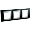 UNICA TOP Ramka 3 potrójna pozioma rhodium black MGU66.006.093 SCHNEIDER ELECTRIC