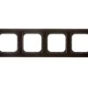 SONATA Ramka poczwórna czarne szkło R-4RG/32