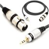 Kabel Mikrofonowy Jack 3,5mm XLR Żeński MK21 1m Vitalco