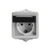 TEKNO IP54 sz/cz gniazdo 1x2p/szuko Kanlux 27130