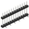 Pin header, 12 pole, pitch 2 mm, angled, black, SLY11SMD09212Z