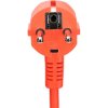 Power cord, round, Europe, plug type E + F, angled on C13 socket, straight, H05VV-F3G0.75 mm², red, 0.3 m, 7102R-0,3M