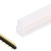 Pin header, 15 pole, pitch 2.54 mm, angled, black, SL10SMD04015GSM