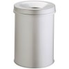 Durable 330510 Waste Paper Basket 15L Steel Grey Self-Extinguishing