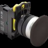 Przycisk sterowniczy grzybkowy 22mm IP65 czarny NO zestaw