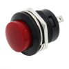 16mm Panel Mount Momentary Pushbutton - Burgundy