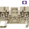 Through terminal block, spring balancer connection, 0.5-1.5 mm², 4 pole, 17.5 A, 6 kV, dark beige, 1826970000