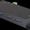 HB31C3A1CME USB 3.1 four-port industrial hub, 3x A, 1x C