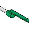 Insulated wire end ferrule, 0.34 mm², 12 mm long, NF C 63-023, green, DZ5CA003