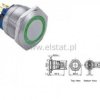 Przycisk chwilowy LED 12V zielony płaski; 22mm