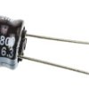 Kondensator 1800μF 6.3V dc Radialny, Otwór przelotowy Panasonic roztaw: 5mm 10 (Dia.) x 16mm
