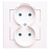 SONATA Gniazdo podwójne b/u z przesłonami ecru GP-2RP/27