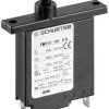 Circuit breaker, 1 pole, F characteristic, 6 A, 28 V (DC), 240 V (AC), faston plug 6.3 x 0.8 mm, mounting flange, IP40, 4410.051