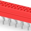 Socket header, 12 pole, pitch 1.27 mm, straight, red, 8-215079-2