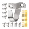 10x Haczyk Sufitowy 33mm Srebrny Wieszak na Drobiazgi Uchwyt Srebrny Stal