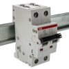 Wyłącznik nadprądowy MCB, Typ D, 2-biegunowy, 10A, 400V, 125V, na szynę DIN, ABB S202-D10, S200