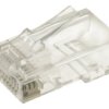 Wtyk; RJ45 8p8c; 3RJ45K6AU kat.6; na przewód; proste; przewód okrągły linka; przewód okrągły drut; przezroczysty; zatrzaskowe; R