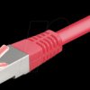 0.25 m cat.6 PiMF patch cable, magenta / pink