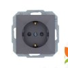 PERŁA Gniazdo z uziemieniem schuko antracyt PT-17P ABEX
