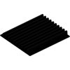 Extruded heatsink, (L x W x H) 100 x 89 x 10 mm, 4.4 to 2.6 K/W, black anodized, SK 182 100 SA