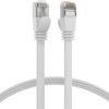 Patch cable with flat cable, RJ45 plug, straight to RJ45 plug, straight, Cat 6A, U/FTP, PVC, 0.5 m, white, K5545WS.0,5