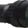 Pushbutton, 2 pole, green, unlit , 0.5 A/24 V, mounting Ø 9.1 mm, IP40, 1.15.106.301/0518
